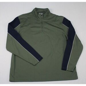 Pro Tour Sweater Mens XXL Green Excellent 1/4 Zip Mock Neck Golf Pullover